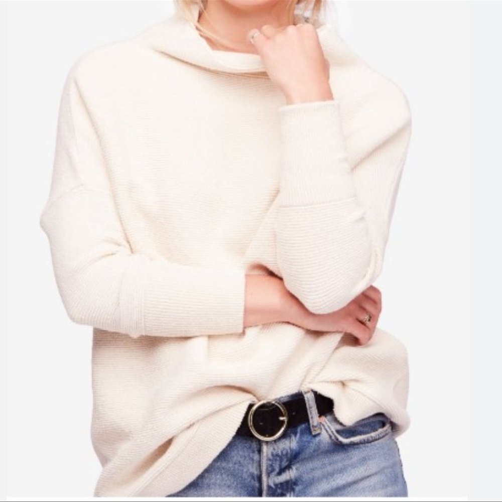 Free People Ottoman Funnel Neck Sweater Tunic